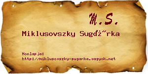 Miklusovszky Sugárka névjegykártya